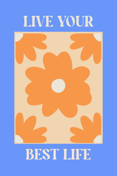 Illustrated Art Print Creator Featuring a Motivational Quote