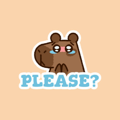 Twitch Emote Generator with a Cute Capybara Cartoon