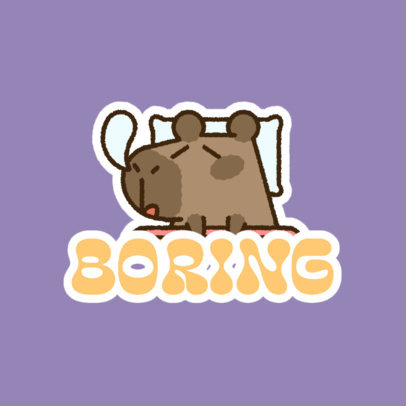 Twitch Emote Creator with a Snoozing Capybara Illustration 5941g