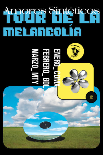 Poster Design Generator for a Y2K-Styled Musician With Tour Dates 5939a