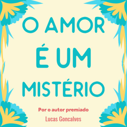 Romantic Audiobook Cover Generator with Flower Graphics 5888e