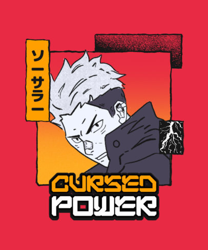 Cool T-Shirt Design Maker Featuring an Anime Character Graphic