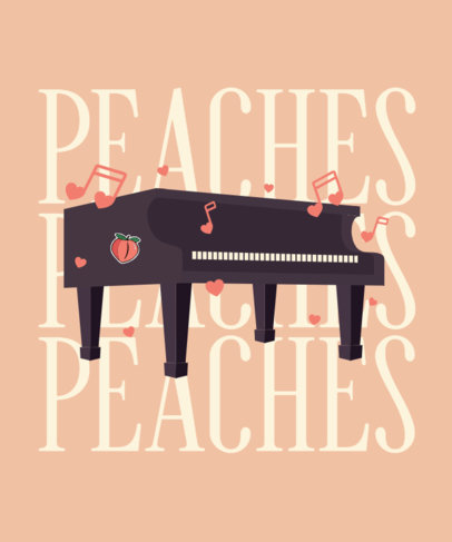 Peaches-Inspired T-Shirt Design Generator Featuring a Graphic From a Popular Film 4939i-5728