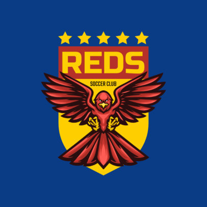 Soccer Club Logo Maker Featuring an Aggressive Bird Illustration