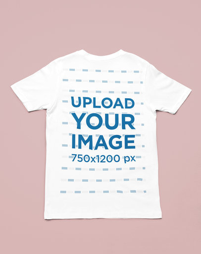 Back-View Bella Canvas T-Shirt Mockup Featuring a Customizable Background