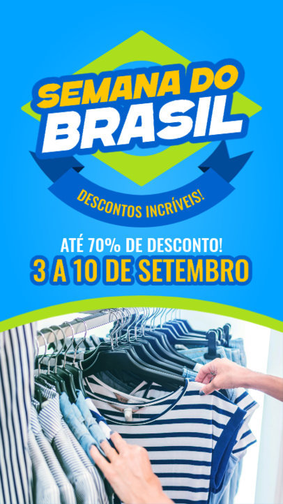 Instagram Story Template for Semana do Brasil-Themed Discounts