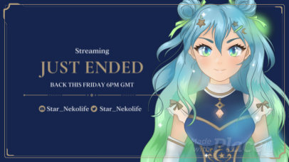 Twitch Screen Video Creator Featuring an Anime Character for a Gaming Squad 6719