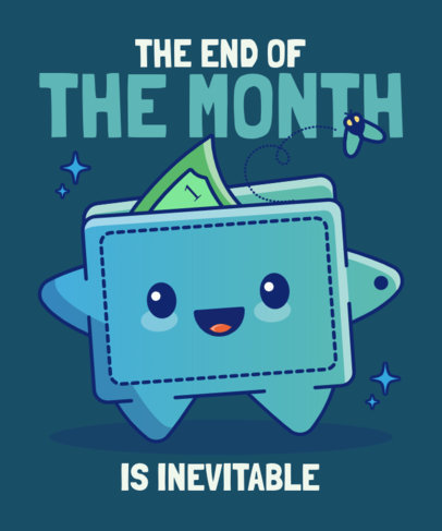 T-Shirt Design Creator Featuring a Blue Star Inspired by Lumalee