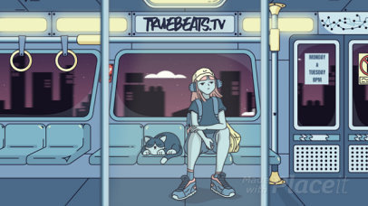 Intro Loop Video Maker Featuring an Animated Urban Subway Illustration 6870