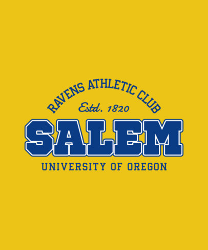 T-Shirt Design Maker for a College Club With a Typography Theme