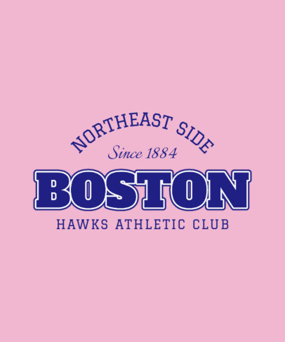 T-Shirt Design Creator for an Athletic Club Featuring a University Theme