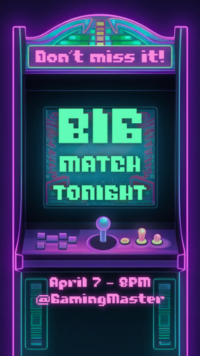 Event-Themed Instagram Story Template for a Gaming Match Night