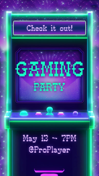 Instagram Story Generator for a Gaming Night Party