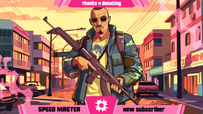 Twitch Webcam Overlay Creator Featuring Graphics Inspired by GTA 4783f-5727
