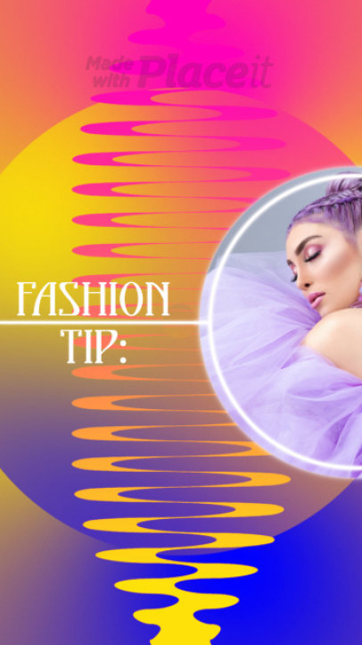 Fashion-Themed Instagram Story Video Maker Featuring a Colorful Aesthetic 6868