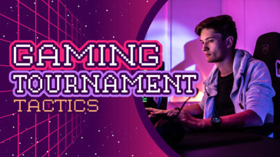 YouTube Thumbnail Template with a Retro Background for a Gaming Tips Video