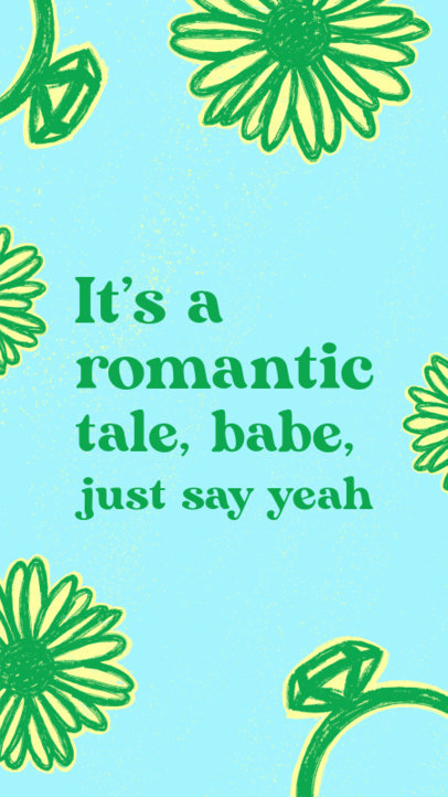 Music-Themed Instagram Story Template With a Lyric Inspired by Taylor Swift