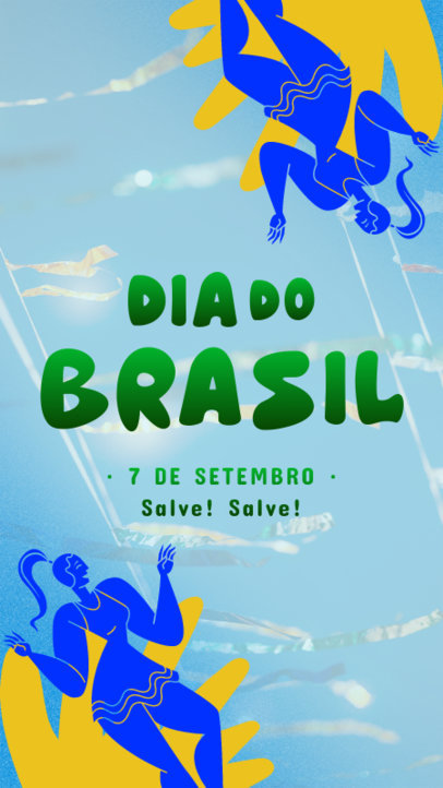 Dia do Brasil-Themed Instagram Story Generator with Illustrated Graphics