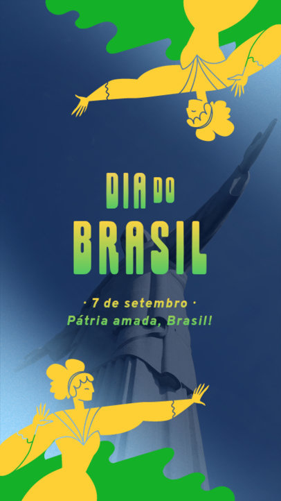 Instagram Story Generator for a Celebratory Dia do Brasil Event
