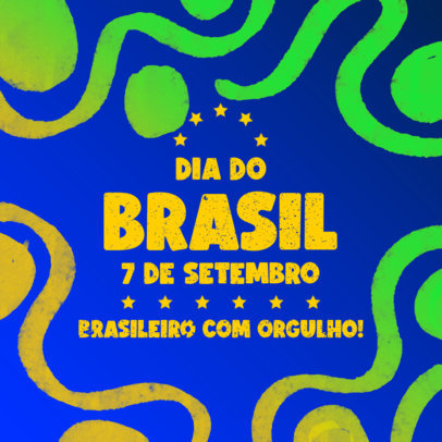 Dia Do Brasil Instagram Post Generator Featuring a Quote