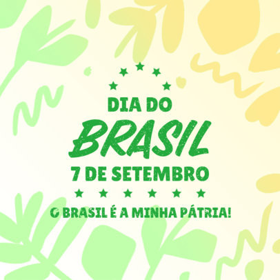 Celebratory Instagram Post Template Featuring a Quote for Dia Do Brasil