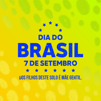Instagram Post Maker Featuring a Brazil's Independence Day Theme