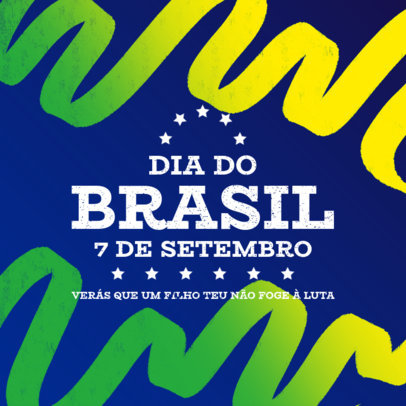 Instagram Post Generator With a Message for Dia Do Brasil