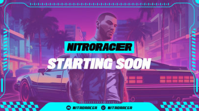 Starting Soon Twitch Screen Maker Featuring a Theme Inspired by GTA