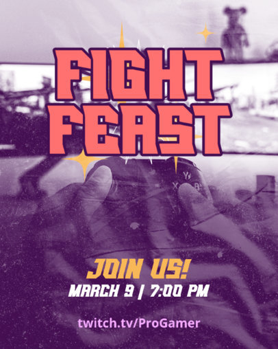 Instagram Post Generator for a Gaming Match Event