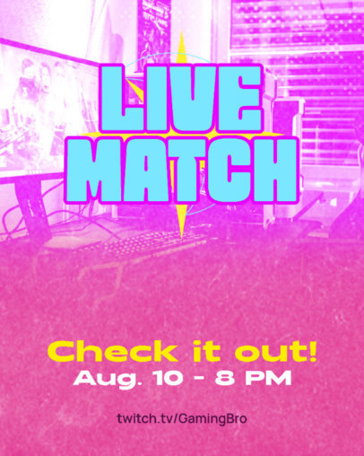 Promotional Instagram Post Generator for a Live Match