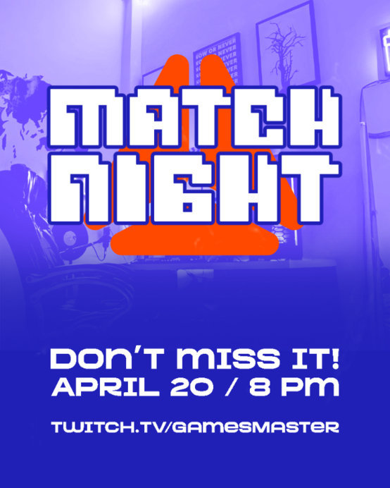 Gaming-Themed Instagram Post Maker for a Match Night