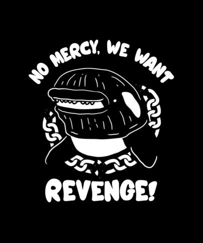 T-Shirt Design Maker Featuring a Meme Inspired by Gladis the Orca 5171g-5749