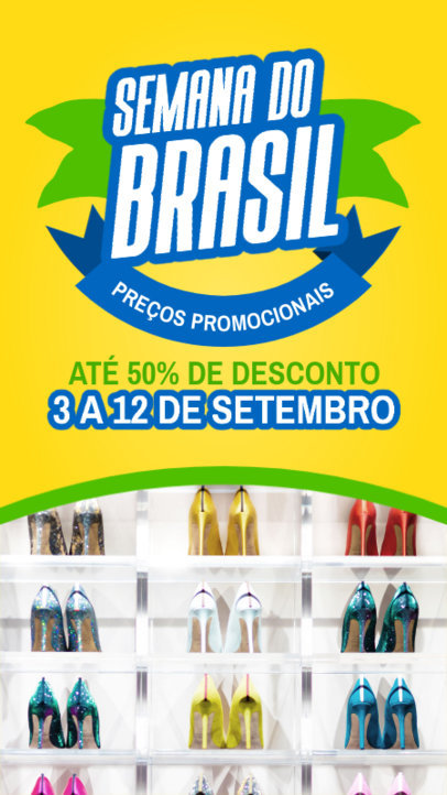 Instagram Story Maker Featuring Attractive Offers for Semana do Brasil