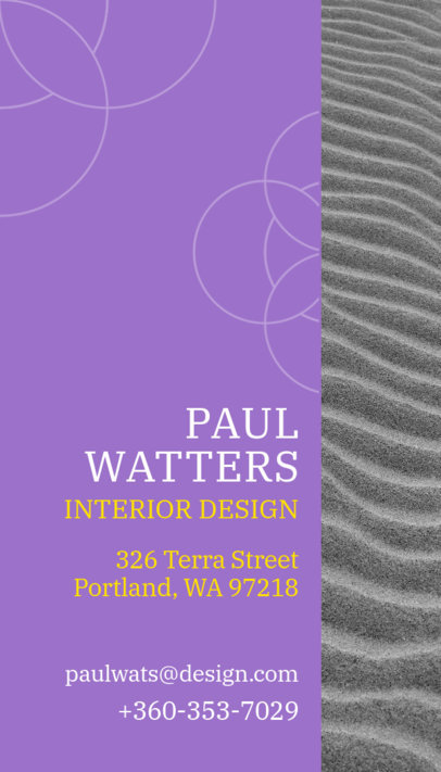 Vertical Business Card Template for Professional Designers