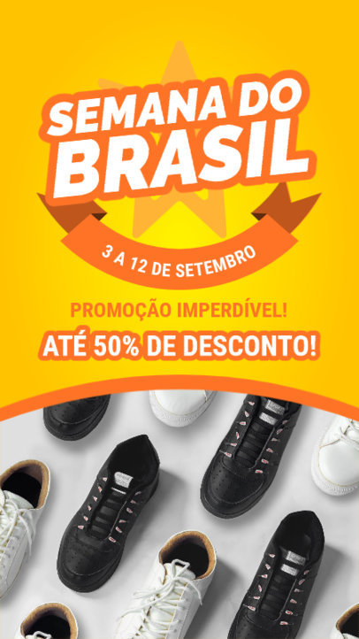 Instagram Story Creator with a Sneaker Sale for Semana do Brasil