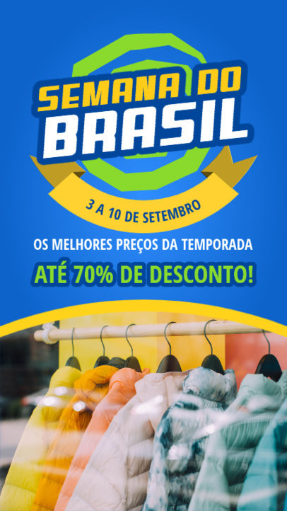 Instagram Story Template for a Clothing Brand's Semana do Brasil Sale