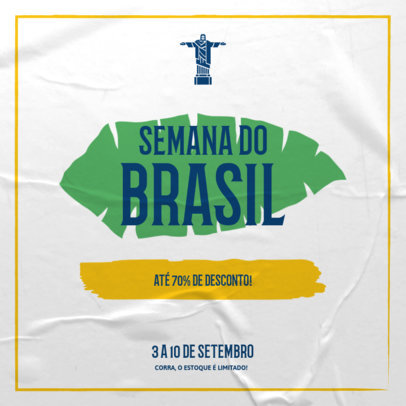 Instagram Post Template Promoting a Semana do Brasil Discount