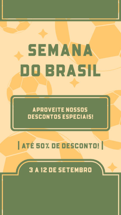 Instagram Story Template with a Promotional Discount for Semana do Brasil