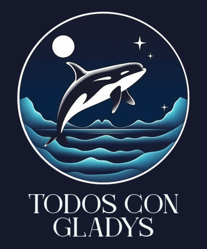 Illustrated T-Shirt Design Template Featuring a Gladis-Inspired Quote