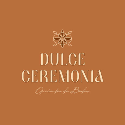 Professional Wedding Officiant Logo Template 