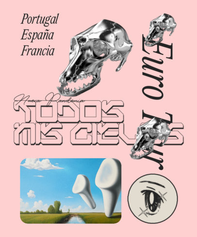 Contemporary T-Shirt Design Generator for a Musician's World Tour