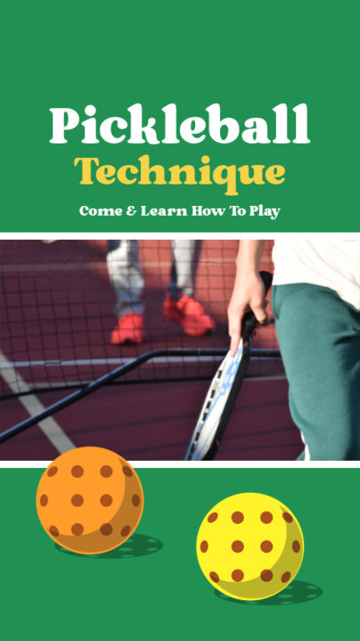Instagram Story Template to Promote Pickleball Lessons