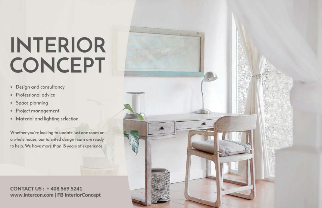Horizontal Flyer Template for Interior Design Flyers