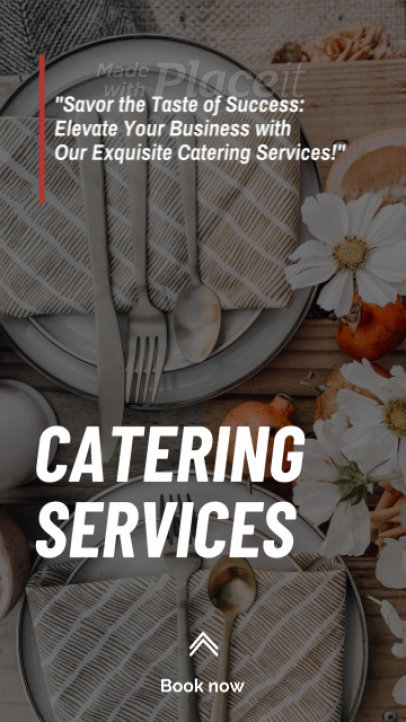 Instagram Story Video Template to Promote Wedding Catering Services 