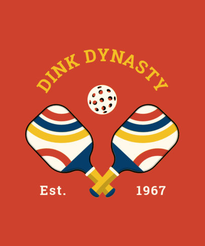 T-Shirt Design Maker Featuring Pickleball Illustrations 5738