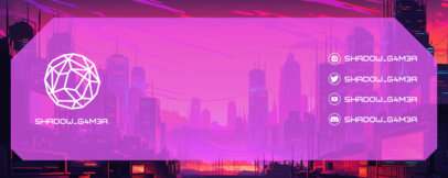 Twitch Banner Maker Featuring Illustrated Backgrounds Inspired by Cyberpunk 2077