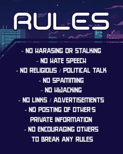 Twitch Info Panel Maker Featuring Gaming Rules for Streamers 5959