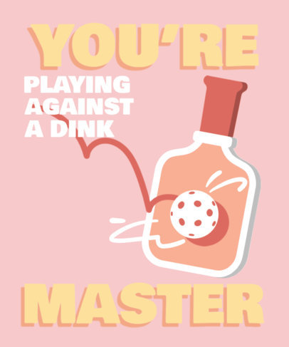 T-Shirt Design Template Featuring Pickleball-Themed Colorful Illustrations  5737