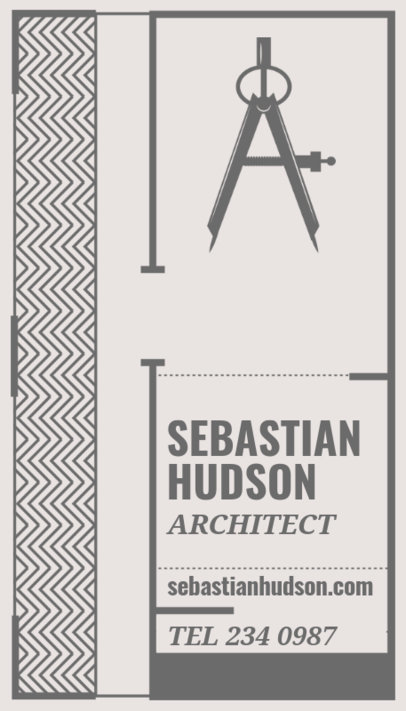Vertical Business Card Maker for Architect Business Cards