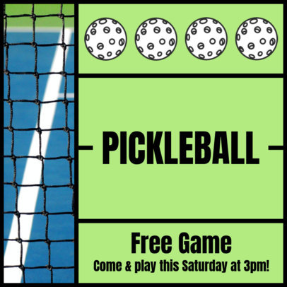 Pickleball Instagram Post Maker for a Free Game Event 5742